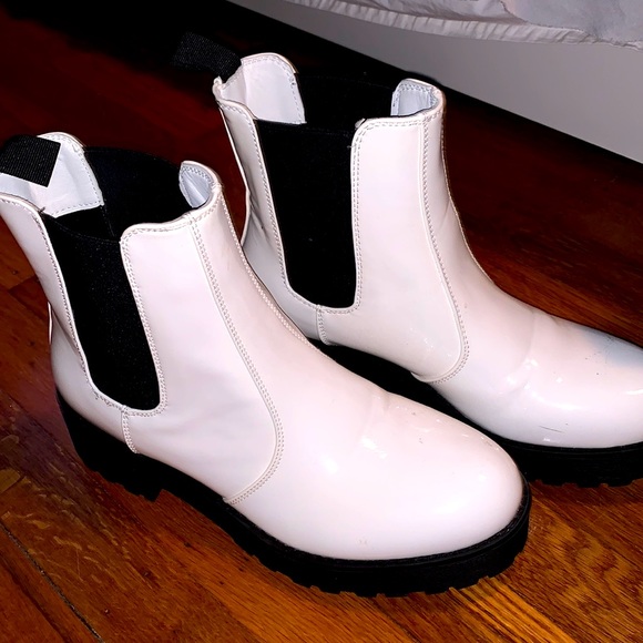 Shoes - White Platform Boots